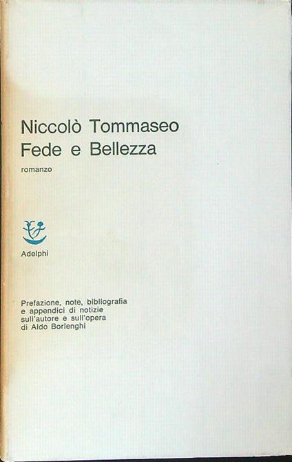 Fede e bellezza - Niccolo' Tommaseo - copertina