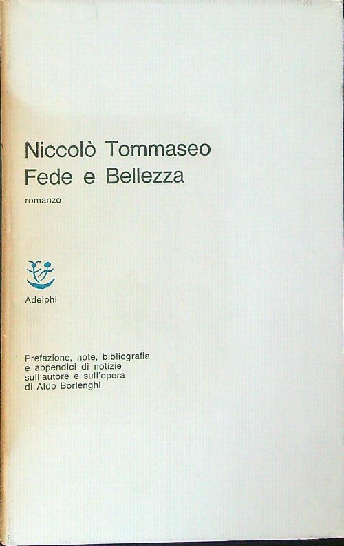 Fede e bellezza - Niccolo' Tommaseo - copertina