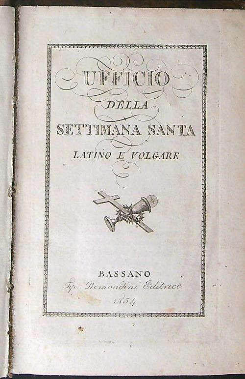 Ufficio della settimana santa - copertina