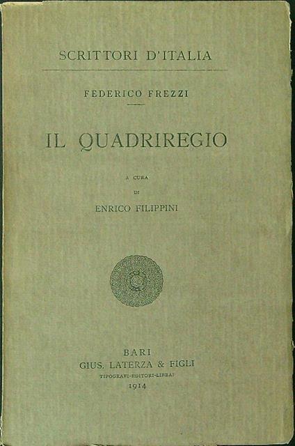 Il  quadriregio - Federico Frezzi - copertina