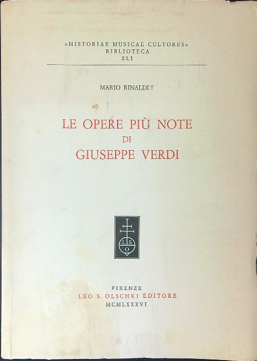 Le  opere più note di Giuseppe Verdi - Mario Rinaldi - copertina