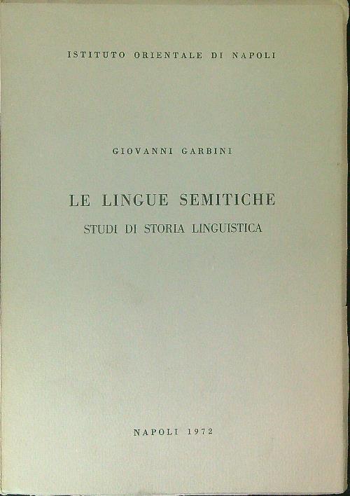 Le  lingue semitiche  - Giovanni Garbini - copertina