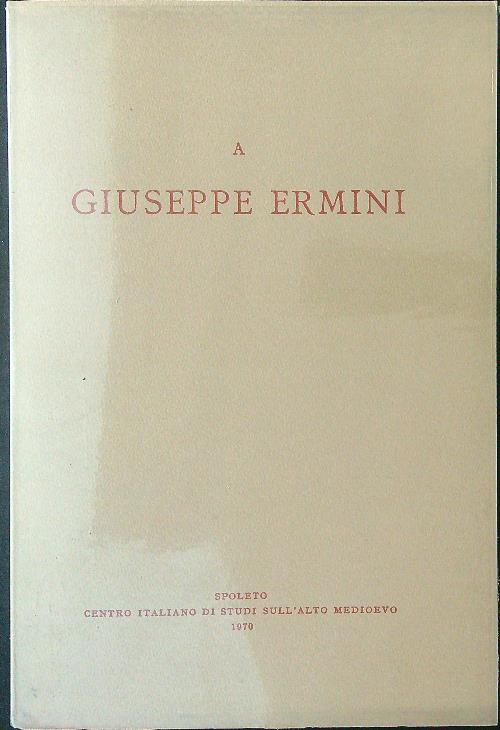 A Giuseppe Ermini I - copertina