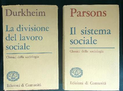 Classici della sociologia 2 vv - Durkheim - copertina