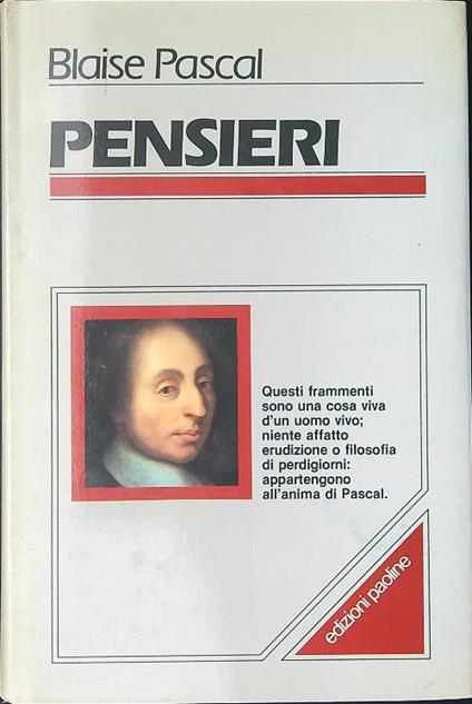 Pensieri - Blaise Pascal - copertina