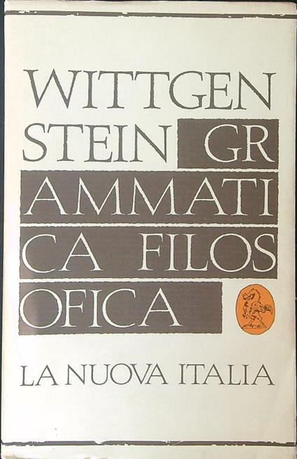 Grammatica filosofica - Ludwig Wittgenstein - copertina