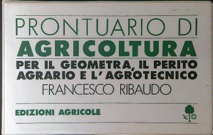 Prontuario di agricoltura - Francesco Ribaudo - copertina