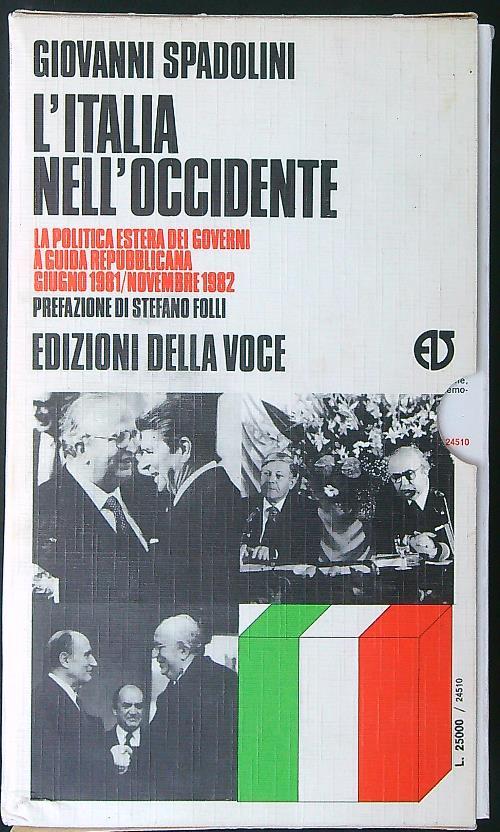 L' Italia in Occidente 2 vv - Giovanni Spadolini - copertina