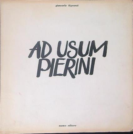 Ad usum Pierini - Giancarlo Iliprandi - copertina