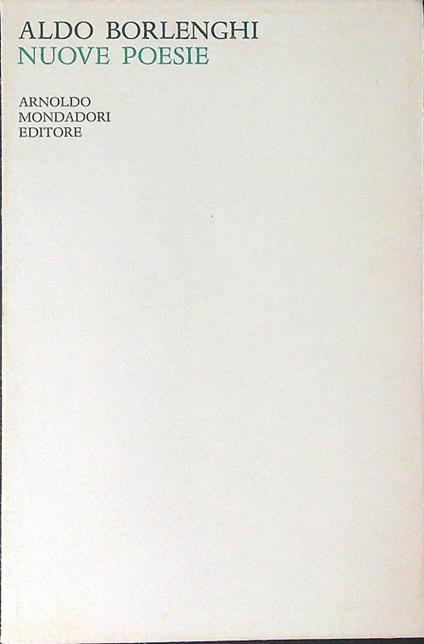 Nuove poesie - Aldo Borlenghi - copertina