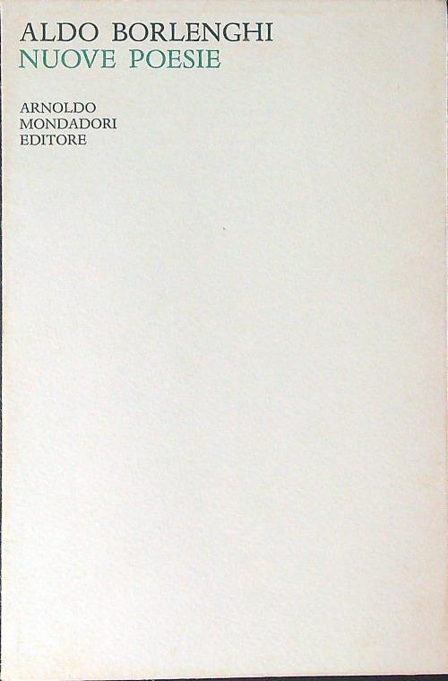 Nuove poesie - Aldo Borlenghi - copertina