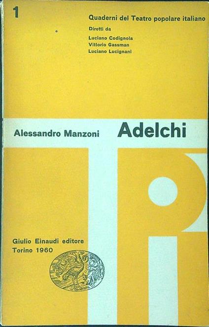 Adelchi - Alessandro Manzoni - copertina