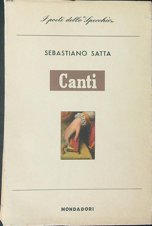 Canti - Sebastiano Satta - copertina