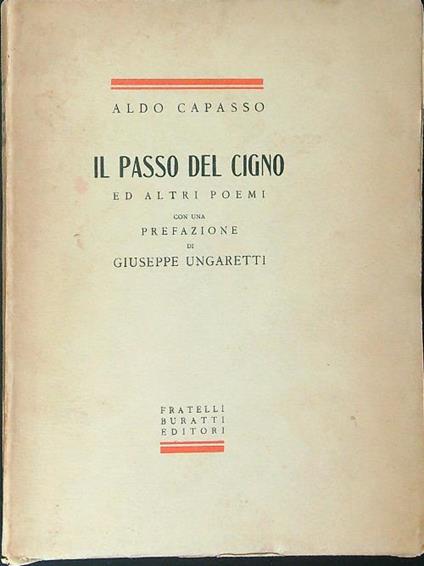 Il  passo del cigno ed altri poemi - Aldo Capasso - copertina