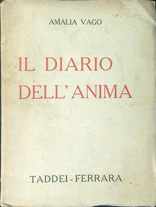 Il  diario dell'anima - Amalia Vago - copertina