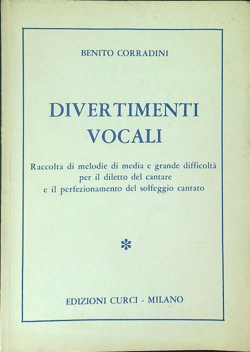 Divertimenti vocali - Benito Corradini - copertina