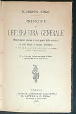 Principii di letteratura generale