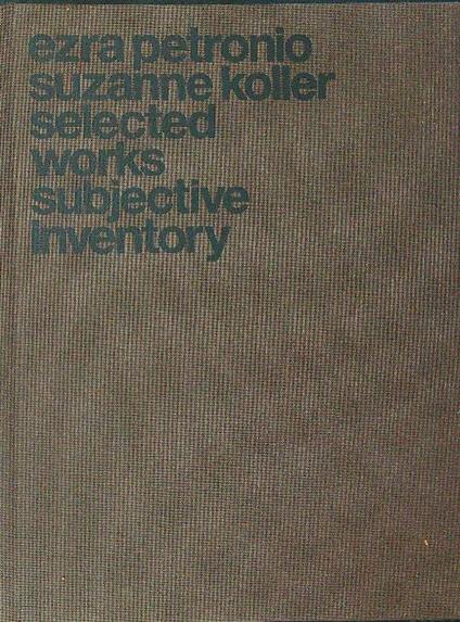 Selected works subjective inventory - E. Petronio - copertina