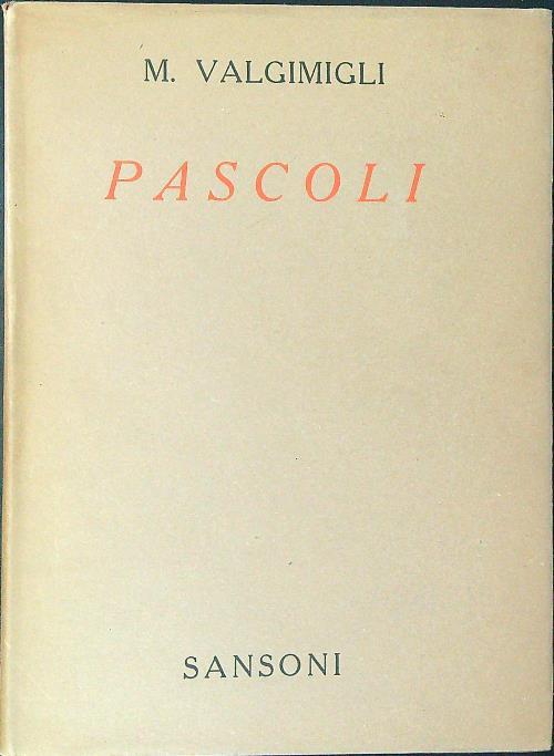 Pascoli - M. Valgimigli - copertina