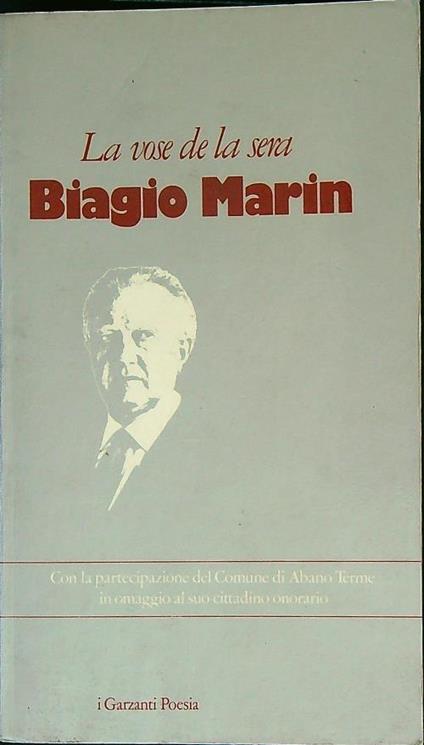 La vose de la sera  - Biagio Marin - copertina