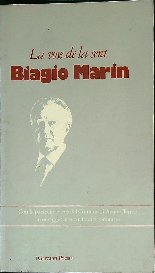 La vose de la sera  - Biagio Marin - copertina