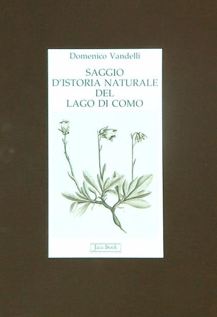 Saggio d'istoria naturale del Lago di Como  - Domenico Vandelli - copertina