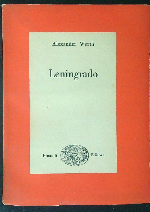 Leningrado - Alexander Werth - copertina