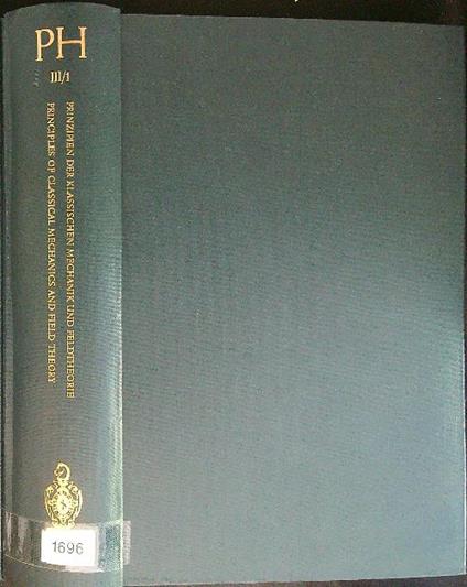 Prinzipien der klassischen mechanik und feldtheorie - copertina