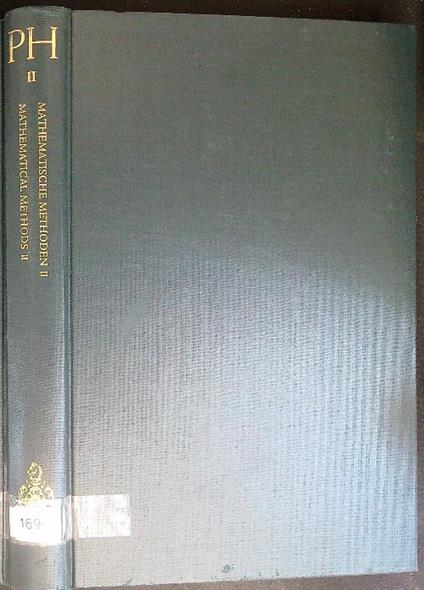 Mathematische methoden II Mathematica Methods II - S. Flugge - copertina