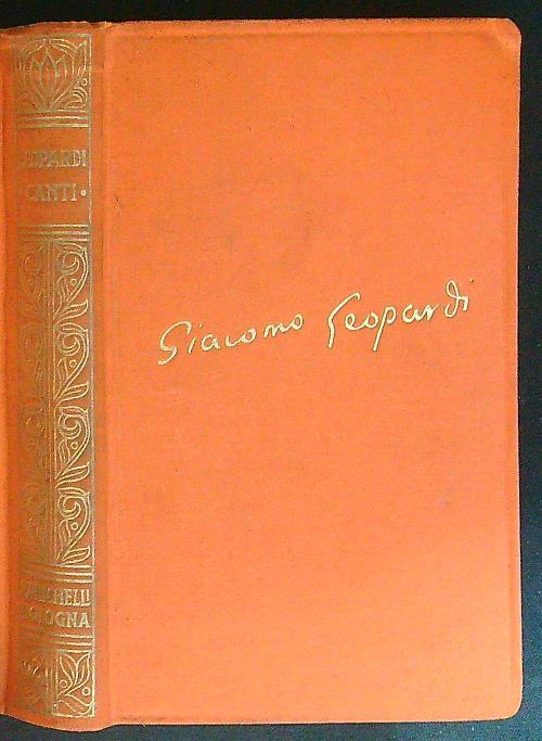 Canti - Giacomo Leopardi - copertina