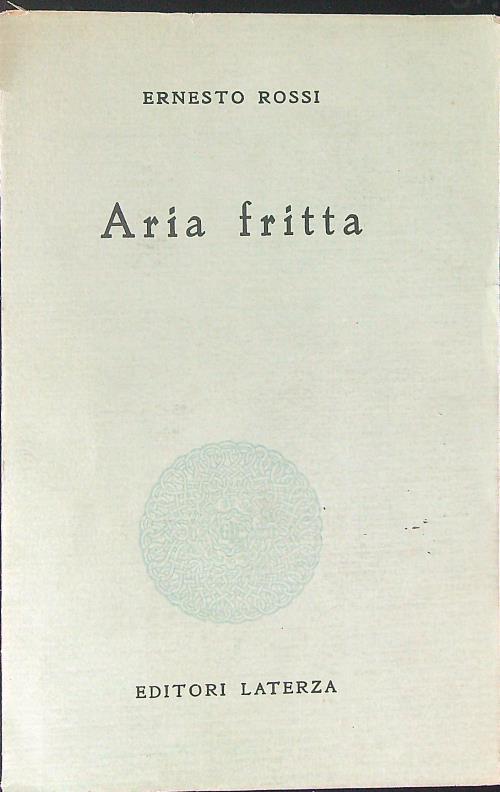Aria fritta - Ernesto Rossi - copertina