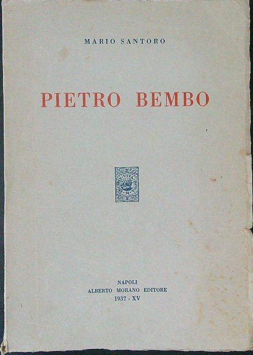 Pietro Bembo - Mario Santoro - copertina