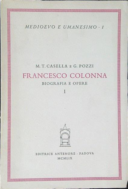 Francesco Colonna I - M. T. Casella - copertina