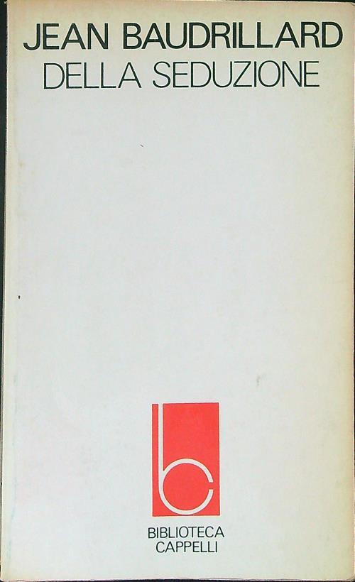 Della seduzione - Jeab Baudrillard - copertina