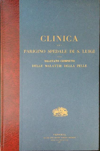 Clinica del Parigino spedale di S. Luigi Vol III - copertina
