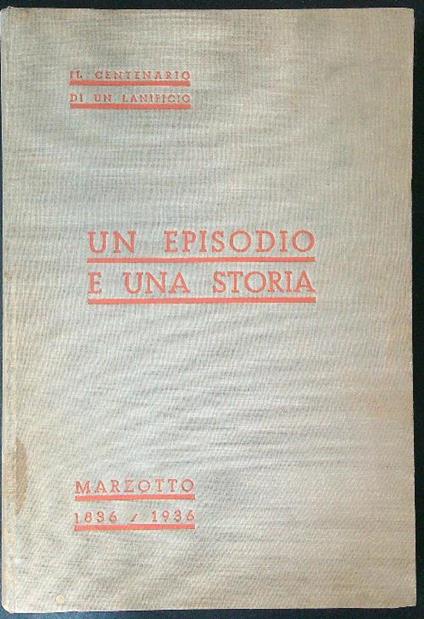 Un  episodio e una storia - copertina