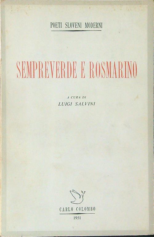 Sempreverde e Rosmarino - Luigi Salvini - copertina