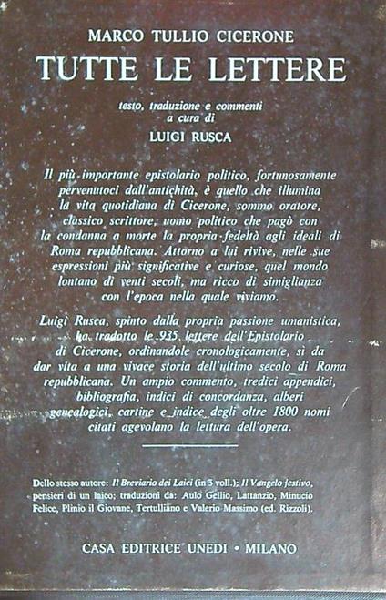 Tutte le lettere 3 vv  - Marco Tullio Cicerone - copertina