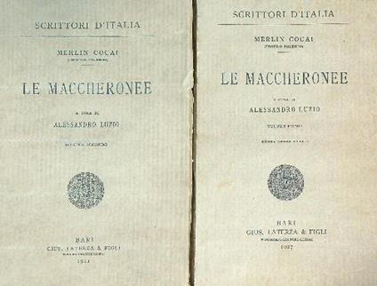 Le Maccheronee. 2vv - Merlin Cocai - copertina