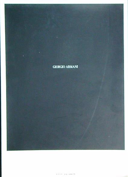 Giorgio Armani Accessories Spring/Summer 2002 - copertina
