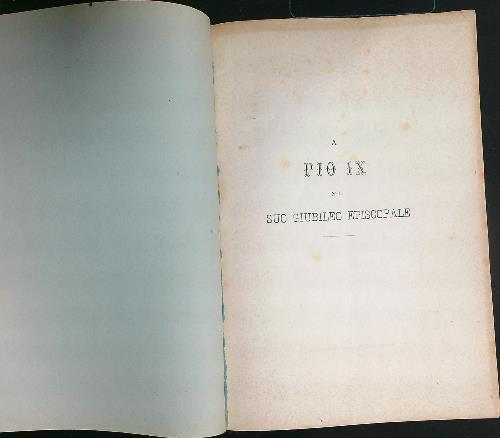 A Pio IX nel suo Giubileo episcopale - copertina