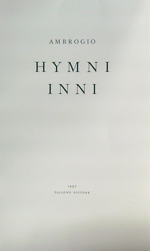 Hymni - Inni   - Ambrogio  - copertina