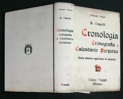 Cronologia Cronografia E Calendario Perpetuo  - A. Cappelli - copertina