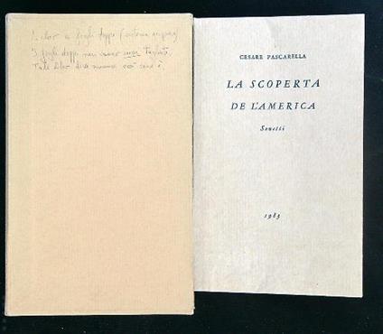 La Scoperta dell'America  - Cesare Pascarella - copertina