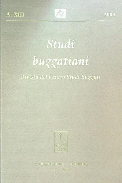 Studi buzzatiani Anno XIII/2008 - copertina