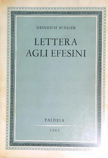 Lettera agli Efesini  - Heinrich Schlier - copertina