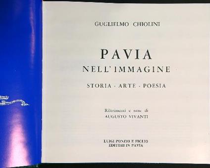 Pavia nell'immagine. Storia. Arte. Poesia  - Guglielmo Chiolini - copertina