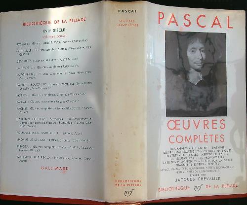 Oeuvres completes   - Blaise Pascal - copertina
