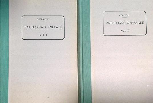 Patologia generale 2vv - G. Vernoni - copertina
