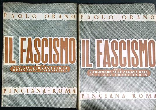 Il fascismo 2vv - Paolo Orano - copertina
